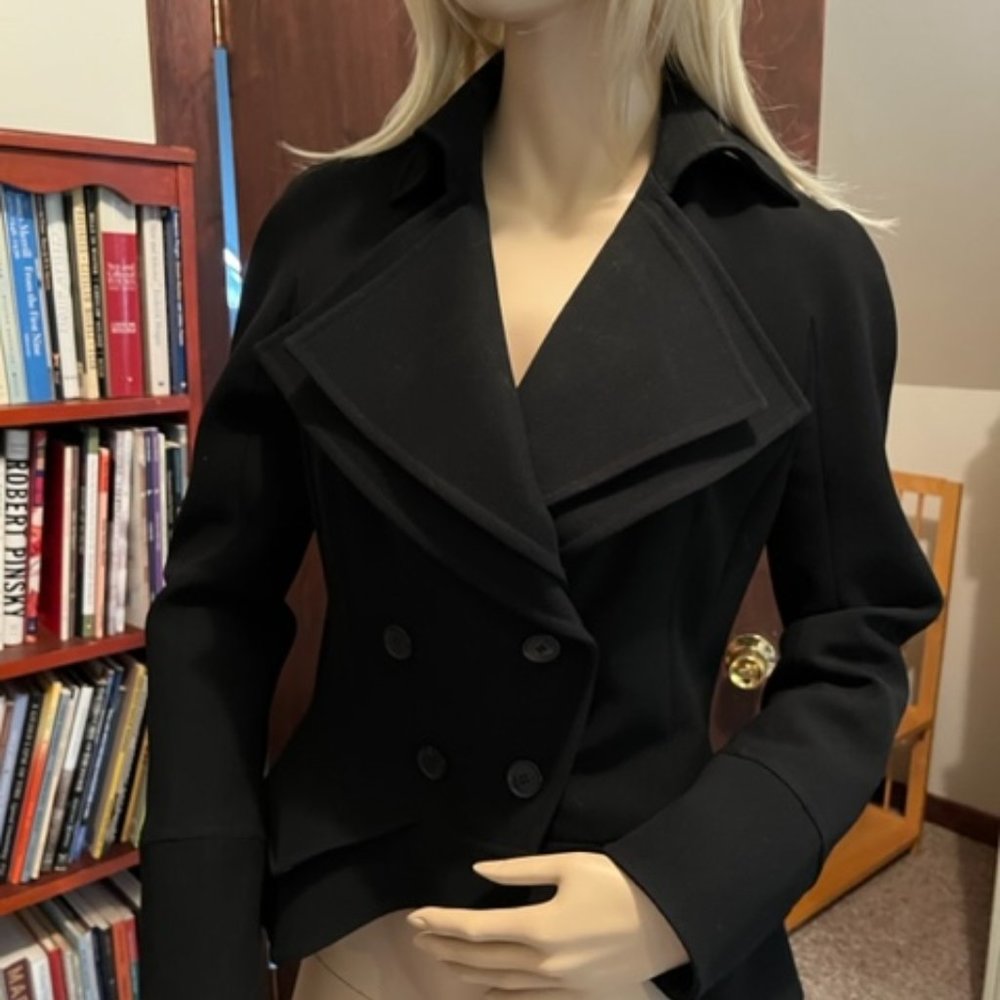 Christian Dior black wool fitted blazer sz 8 vintage rare exc condition